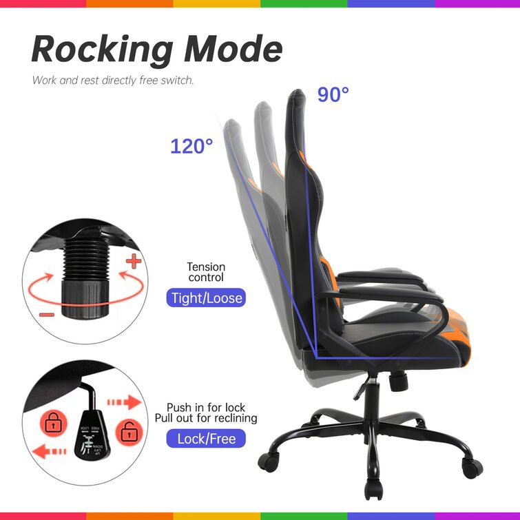  BestOffice Ergonomic Office, PC Gaming Chair Cheap Desk Chair  Executive PU Leather Computer Chair Lumbar Support with Footrest Modern Task  Rolling Swivel Chair for Women, Men(White) : Home & Kitchen