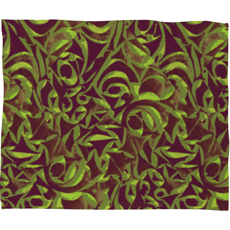 Jeté pour jardin abstrait Wagner Campelo, Grand, Brun abstrait Jardin 2
