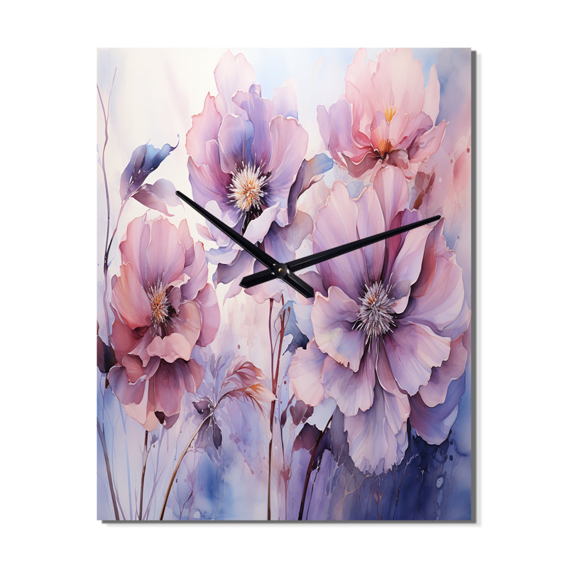 Horloge murale Janessia - Abstract Botanicals, H 28 po x l 12 po x P 1 po
