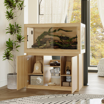 47.2"W x 23.6"D x 30.1"H 2-in-1 Reptile Terrarium Cabinet