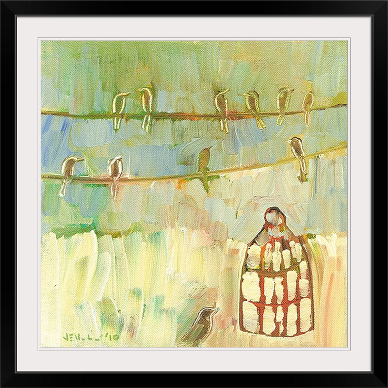 Nolani Uncage '- reproduction d'art, H 20" x l 20" x P 1", Cadre noir