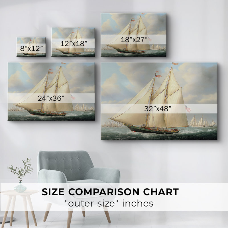 Série Nautical-Cxxi-Cavas enveloppés de galerie, 12 x 18