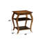 Table d'appoint avec placage en noyer - 2 tablettes à pieds carrés