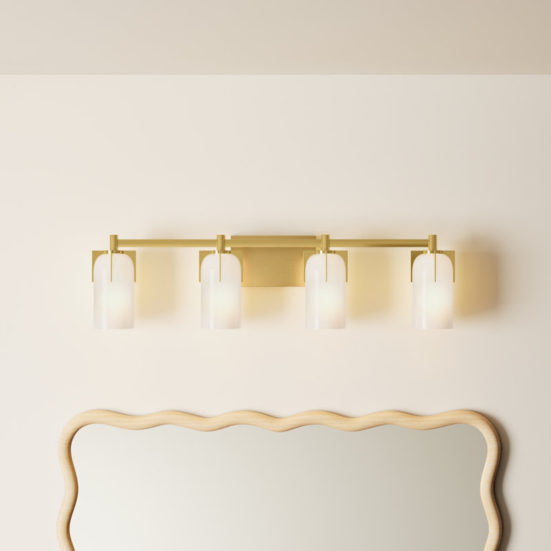 Irela 3-Light Vanity Light in Brass, Brass, 8.5" H x 24" W x 24" D, 3 Lights