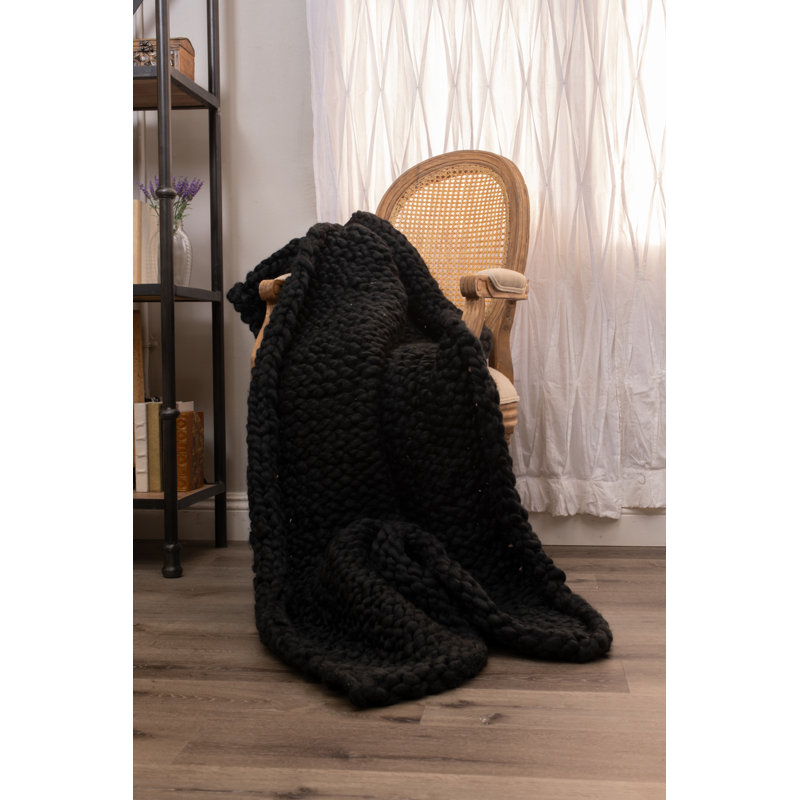 Hannelle Throw Blanket, Asphalt