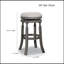 Tabouret 30 ", siège en tissu vieilli-1162193734-1162193752