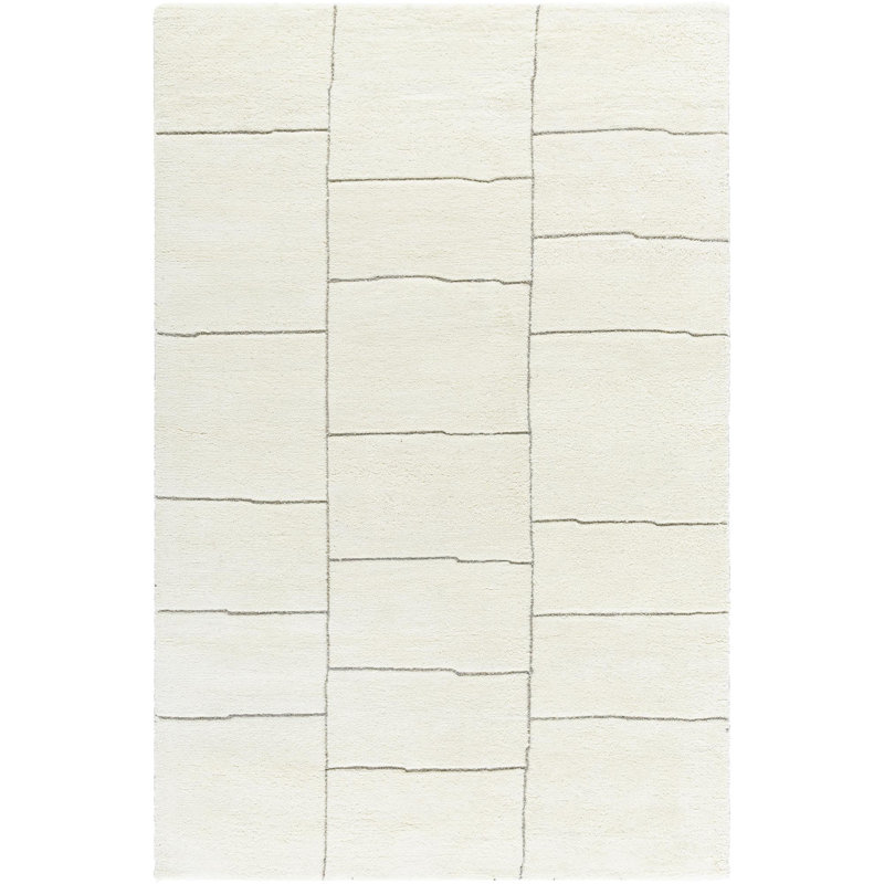 Hand Tufted Wool Geometric Indoor Rug, Rectangle 2' x 3'
