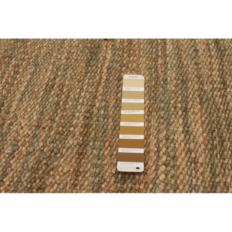 Tapis brun clair en jute tissé à plat à la main Porthleven
