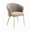 Chaise avec accoudoirs en chenille beige et naturel Ogin (ensemble de 2) Ogin