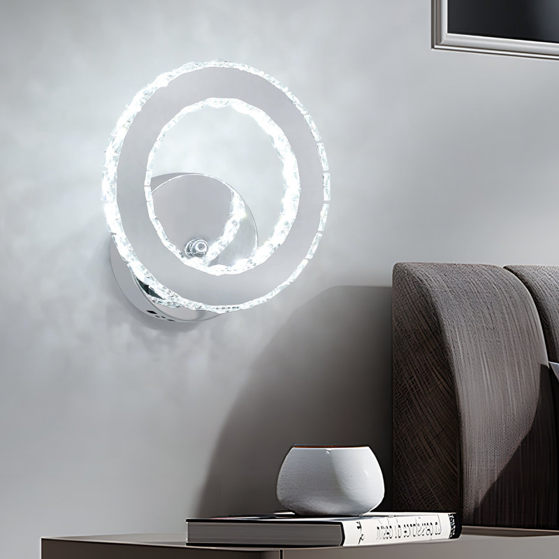 Amberella 1 - Light LED Crystal Flush Mounted Wall Sconce