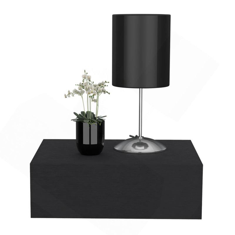 Nightstand Isola, Bedroom, Black, Black