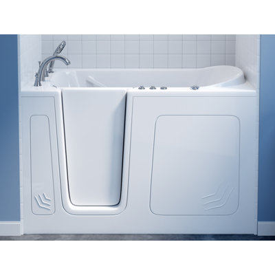 Therapeutic Tubs 32 in. x 60 in. Left Drain Quick Fill Walk-In Whirlpool Tub with Powered Fast Drain in White