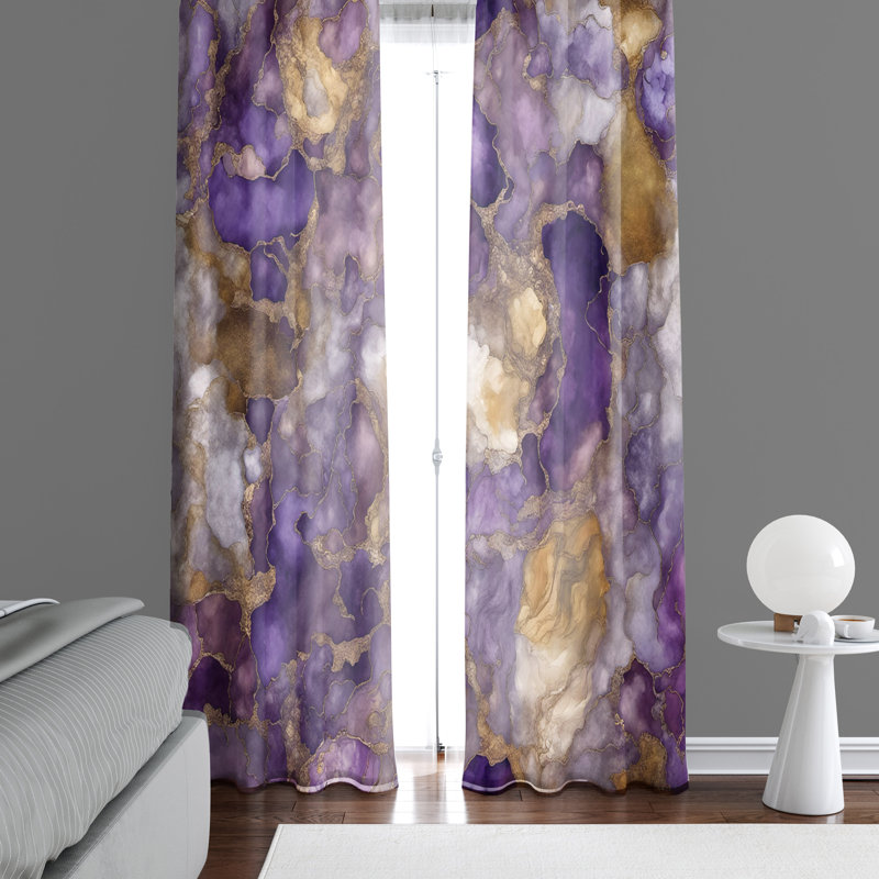 Paire de rideaux semi-transparents en polyester Areonia, L 20 po x L 52 po