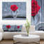 Rose rouge à l'intérieur du livre - impression sur toile tendue-18437057-33219996