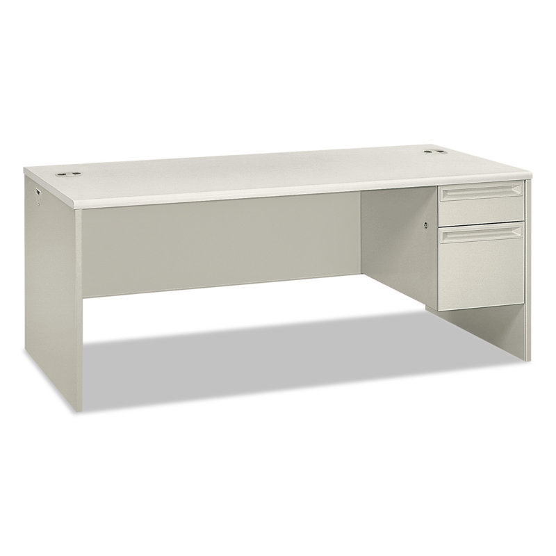 Bureau de direction 38000 Series, Retour à droite, Acajou / gris charbon, H 29,5 po x l 66 po x P 30 po