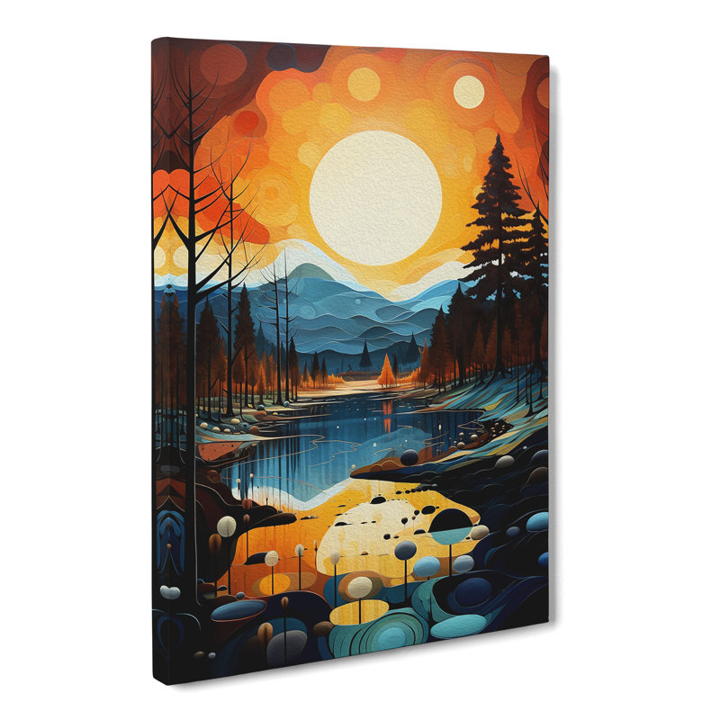 Lake Orphism - Wrapped Canvas Print