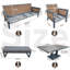 Patio Dining Set with Rectangular Table-131324039-131324032
