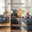 Canapé moderne en chenille - canapé compact à 2 places avec deux ports de chargement USB et poches latérales - Petit canapé pour chambre, bureau, appartement - Doux, durable, peu encombrant-129765271