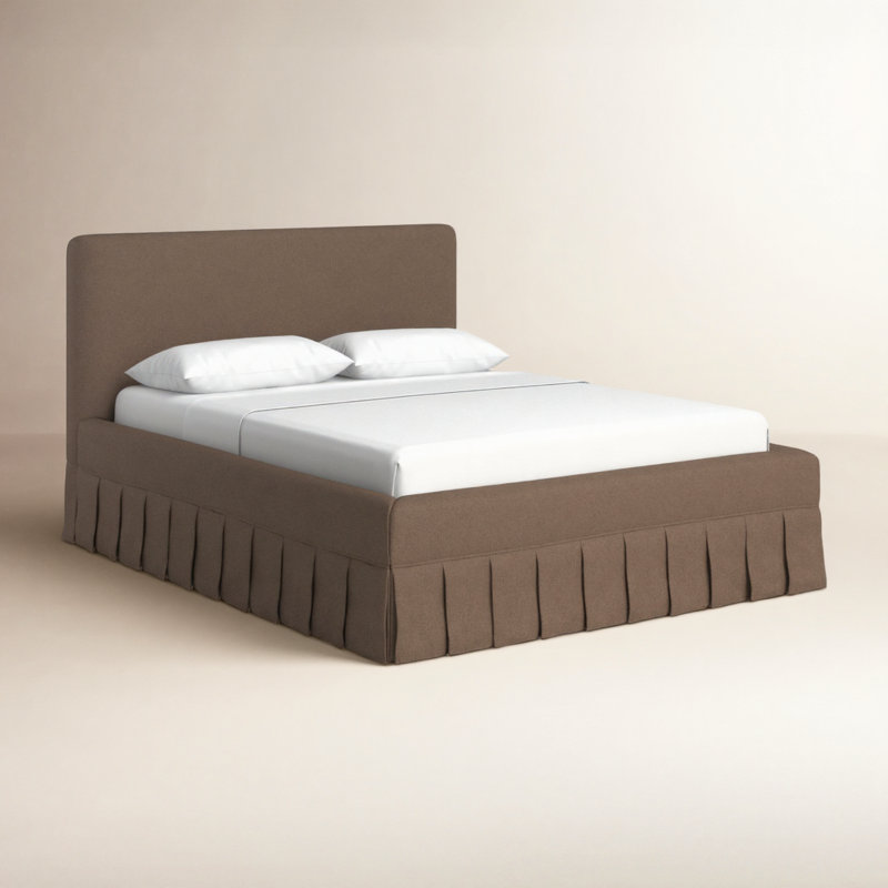 Milo Upholstered Bed, Queen, Brown