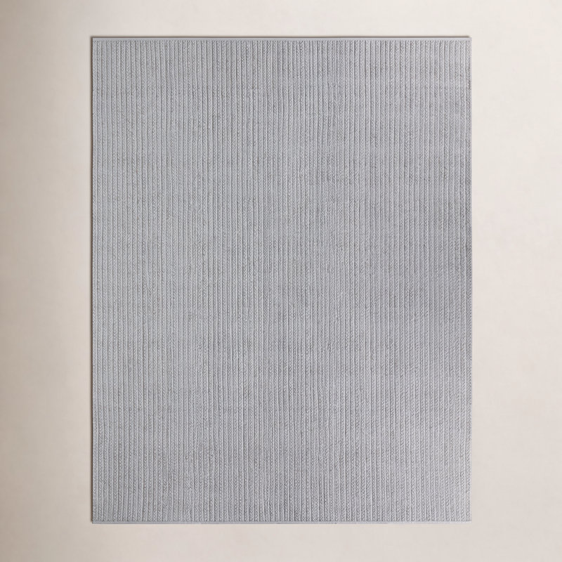 Iver Area Rug in Light Gray, Rectangle 7'6" x 9'6"