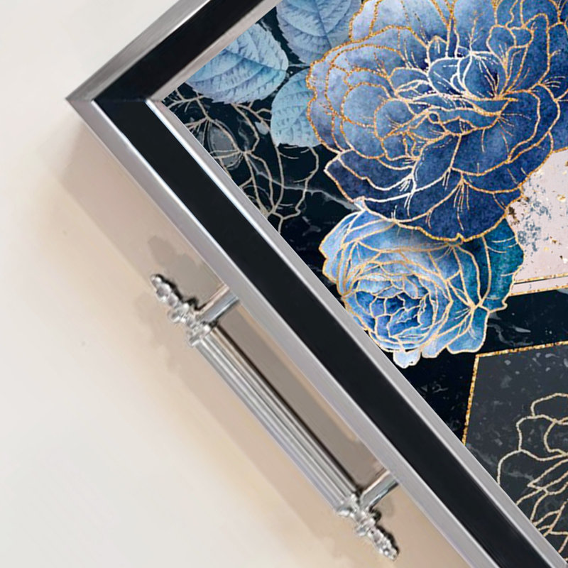 Elegant Glass Tray, 19.7 x 11.4 x 1.4 inches | 100% Durable Glass Construction | Easy to Clean with Damp Cloth | Ideal for Serving, Decorative Display, and Organizing | Stylish Addition to Home Décor