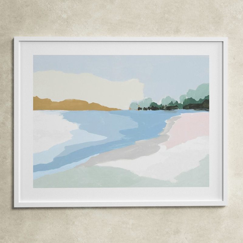 Soft Coastal I by Isabelle Z, 32.65" H x 41.15" W x 0.88" D, White