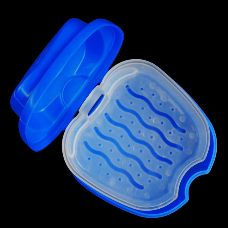 Boîte de bain pour prothèses dentaires compactes, Bleu très foncé