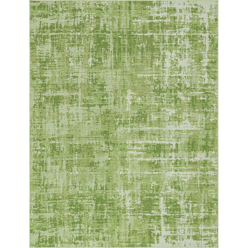 Tapis décoratif, Rectangle 9 pi x 12 pi, Vert