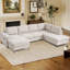 312cm Wide 5 Seater Corner Sofa Bed, L-Shaped Sectional with Pull-Out Sleeper, Reversible Chaise