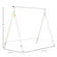 Support de balançoire de patio, capacité de 240 kg, pour pelouse et jardin, support robuste en métal blanc - Loisirs en plein air