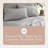 Whisper Organic 100% Organic Cotton Sheets King Size - GOTS Certified Organic Bed Sheets with Deep Pocket 500 Thread Count and Cozy Sateen Weave Gets Softer with Each Wash - Luxury 4 Piece Set (Gray, King)-828529669-828529665