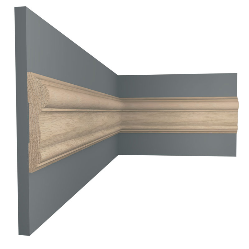 Americraft Solid Hardwood Stain Grade Chair Rail Moulding, White Oak