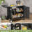Outdoor Grill Table With Sink And Cabinet, Foldable Metal Platform, Rolling Cart 360 Lockable Wheels, 304 Stainless Steel, Spacious Workspace Wheels For Areas, Complete Drainage Function, Easy - To
