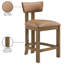 Tabouret de comptoir rembourré en cuir Phalan-428842838-428842879