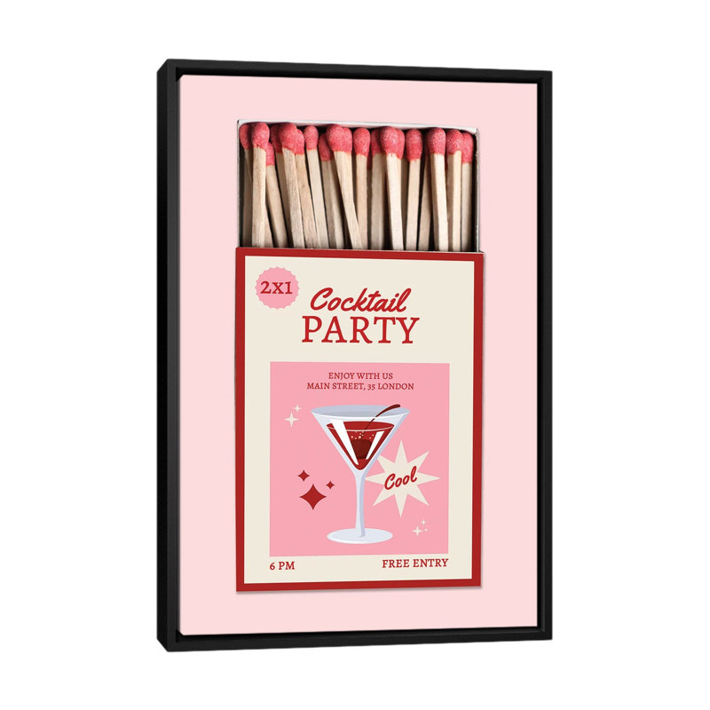 Matchbook Party, 101.6 cm H x 66.04 cm W x 4.445 cm D, Black