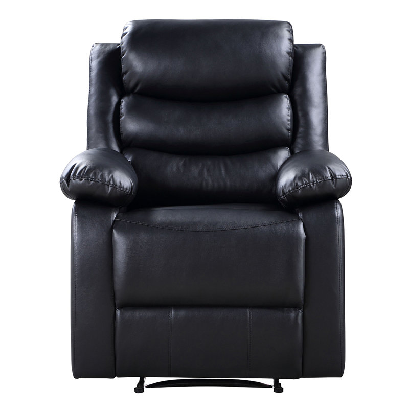 Fauteuil inclinable électrique noir avec accoudoirs coussinés, Noir