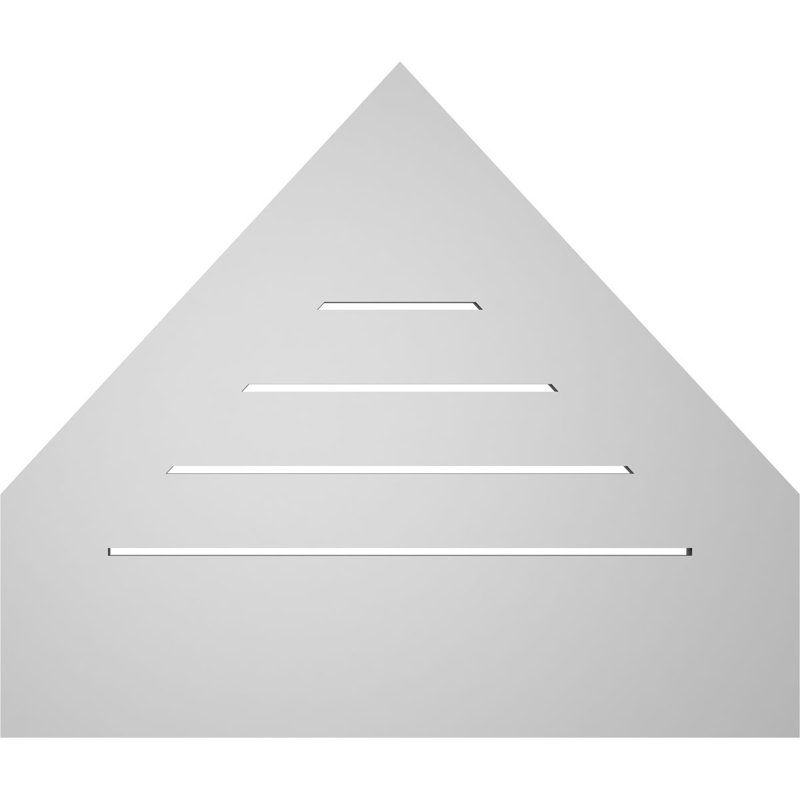 Peaked Top Surface Mount Signature Urethane Functional Gable Vent 13/12 Pitch, Primed Tan, 22" H x 26" W x 1" D, 13/12