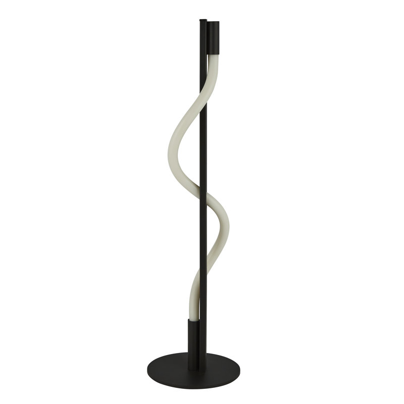 Loughlin 141cm Black LED Column Floor Lamp