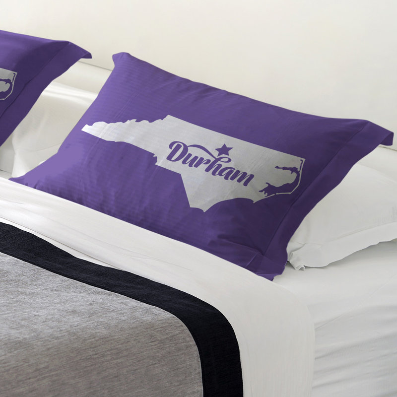Polyester Sham Set, Microfiber, Queen, Purple