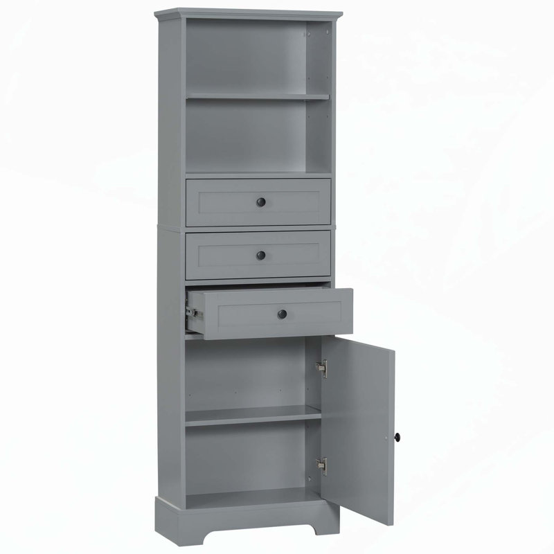 Grande armoire de rangement polyvalente avec plusieurs compartiments pour divers espaces, H 67,3 po x l 22 po x P 10,03 po