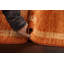 Tapis orange noué à la main de conception unique 2 pi 7 po x 9 pi 6 po