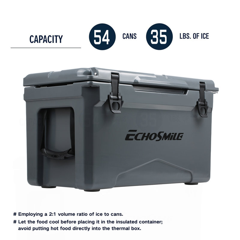 35Qt New Gray Insulated Box, Gray