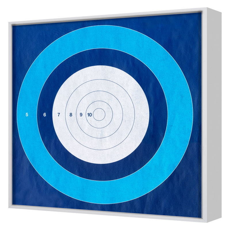 Target Blue White Print by Dunker, Chris, 18" H x 18" W