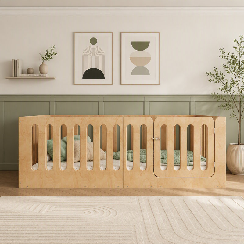 Solid Wood Standard Bed, Twin, Natural