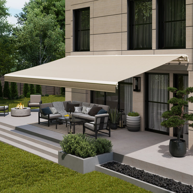 Motorpro SunSetter Platinum Plus PRO Retractable Patio Awning with Sunbrella Fabric, Right, 8" H x 168" W x 120" D