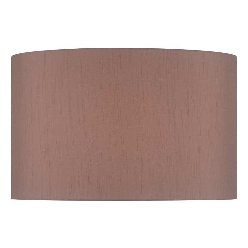 Abat-jour tambour en tissu (araignée), Marron, H 11 po x l 18 po x P 18 po