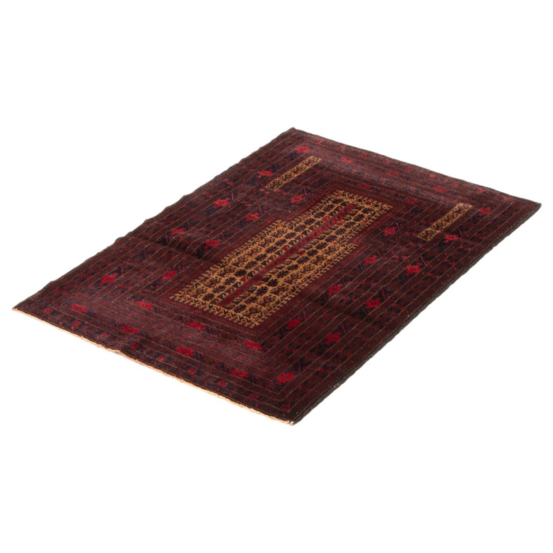 Tapis brun Teimani 3 pi 2 po x 4 pi 7 po