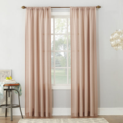Panneau de rideau semi-diaphane avec passe-tringle en lin - Basics by Wayfair ™