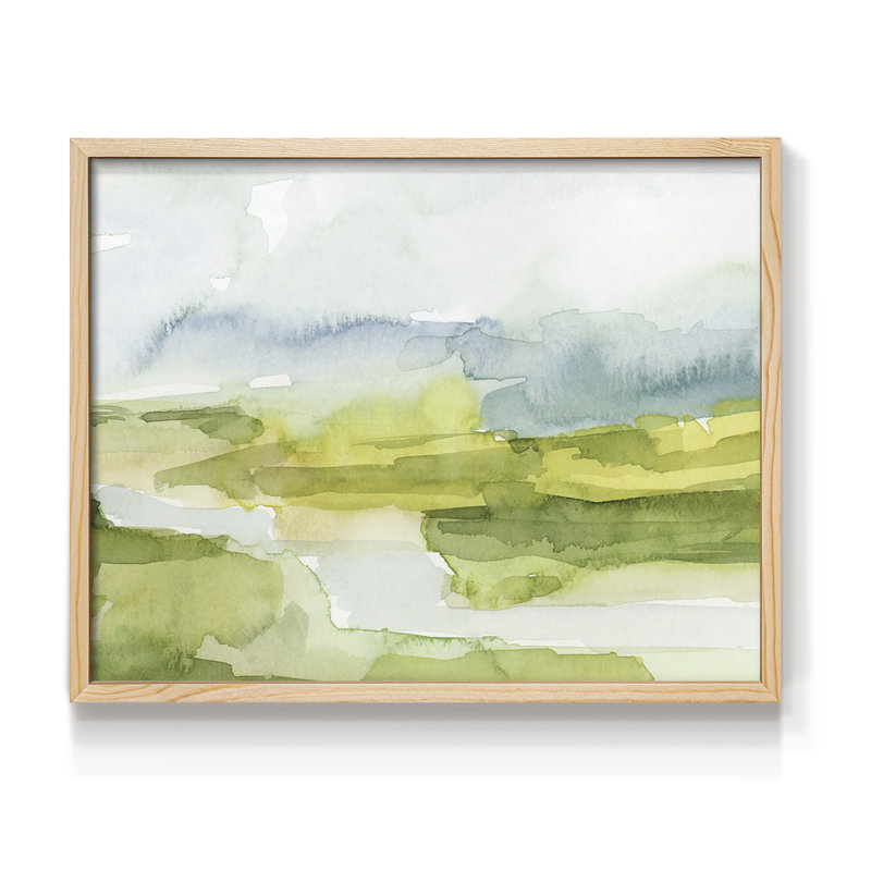 Watery Lowlands I - Reproduction encadrée - Restickable, Naturel, H 11 po x l 14 po