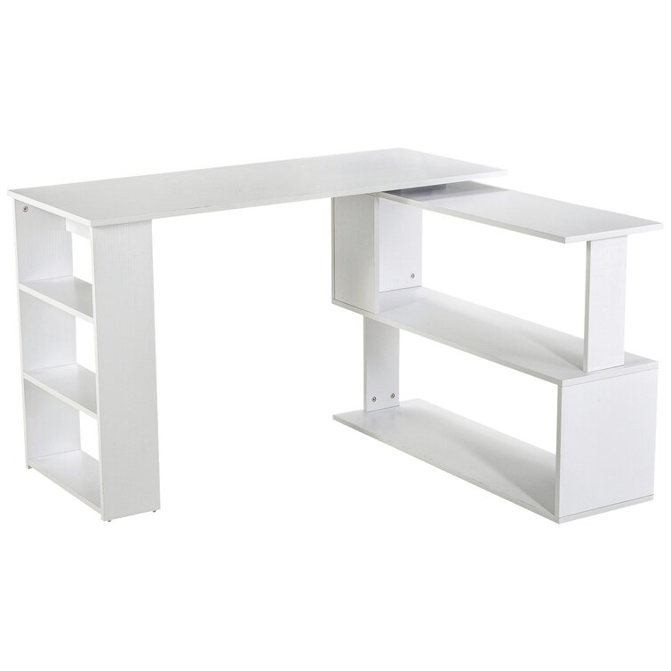 Antawan Desk Ebern Designs Size: 29 H x 47.25 W x 23.5 D, Color (Top/Frame): Brown/White